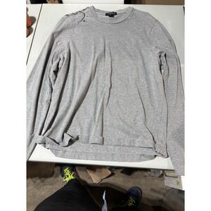 Vtg Y2K Gray Kenneth Cole New York LS Paisley